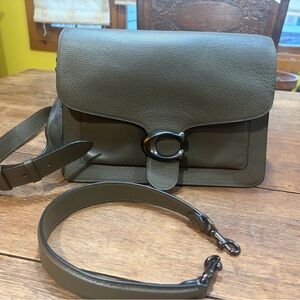 Coach Tabby shoulder bag Moss Green Leather Crossbody w/ Signature Ring Detail